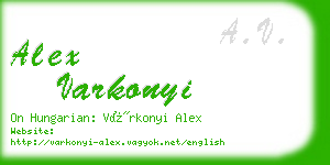 alex varkonyi business card